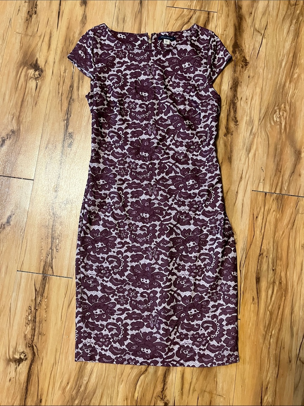 Tommy Hilfiger Burgundy Floral Midi Dress